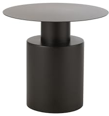 J-Line Ausziehtisch, rund, Metall, Schwarz