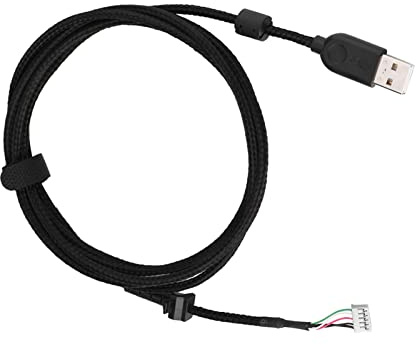 Yechiry Byte Av USB-muskabel Hållbar Lång 2,19yd för Koppartråd Nylon Svart