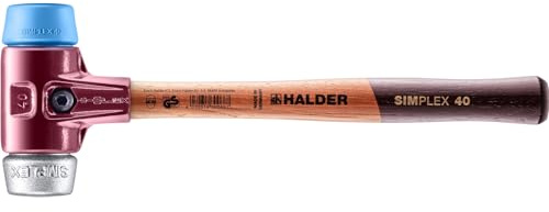 Halder 3019040 simplex soft-face TPE-soft/suave metal mazo, multicolor, 40 mm