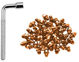 Funn Stahl Pedal Pins für Mamba, Ripper, Python, Bigfoot | 50 Pins mit ED-Beschichtung, Höhe 5mm, Gewinde M4x0,7, inkl. Schlüssel, nicht für Black Magic