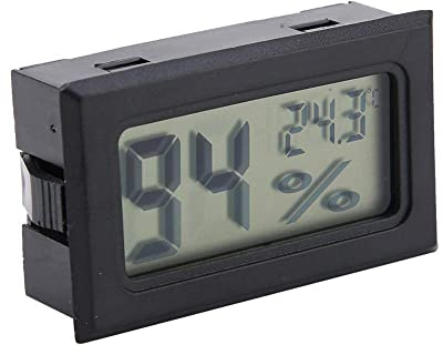 Digital Humidity Gauge Wireless Indoor Thermometer LCD Display Temperature Meter Mini Hygrometer for Reptile Vivariums, Home/Office, and Greenhouse