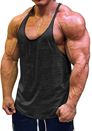 Muscle Cmdr Herren Workout Stringer Tanktops Y-Back Gym Fitness Trägershirt,Männer Muskelshirt Training Achselshirt Sport