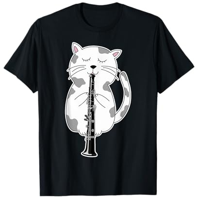 Chat jouant du hautbois I Musicien I Instrument de musique I Hautbois Chat T-Shirt