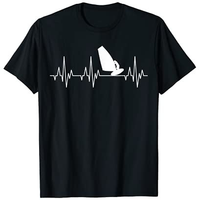 Windsurfen Windsurfer Herzschlag Windsurf Surfbrett Sportler T-Shirt