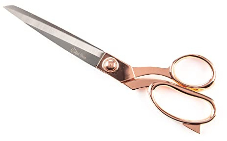 The Quilted Bear Ciseaux de couture or rose – Ciseaux de couture et de couture résistants avec lames tranchantes précises et votre choix de 3 tailles différentes (21,6 cm)