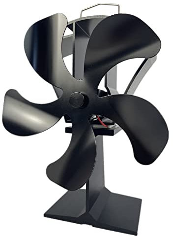 Tomersun 5 Blades Log Burner Fan for Wood Burning Stoves Wood Burning Stove Fans Heat Powered Stove Fan…