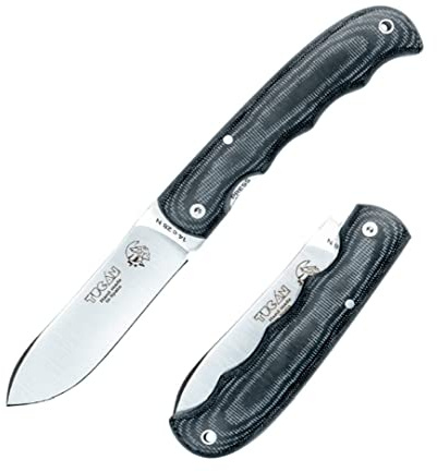 J&V TUCAN - Navaja Plegable de Bolsillo para Acampada Bushcraft Campo Supervivencia Caza Pesca Marcha, Hoja de 8,5 cm Acero Inoxidable Sandvik 14C28N, Hecho en España