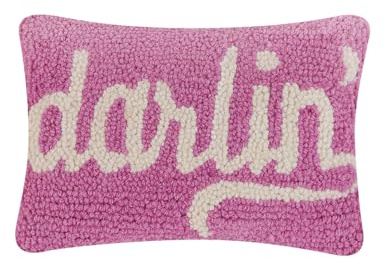 Peking Handicraft Darlin Hook Pillow, 12-inch Length, Wool and Poly Velvet, for Home, Office, Living Room Décor