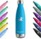 KollyKolla Edelstahl Trinkflasche 500ml, Vakuum Trinkflasche Edelstahl, Thermosflasche Kohlensäure Geeignet, BPA-Frei Auslaufsicher Wasserflasche für Schule, Sport, Fahrrad, Camping, Fitness, Sprudel