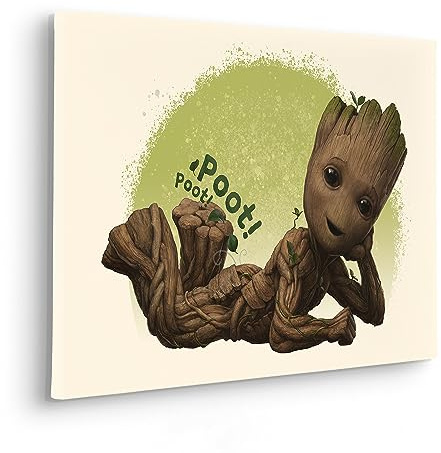 Komar Komar Image sur châssis - Groot Poot - Dimensions : 60 x 40 cm - Image murale pour chambre d'enfant