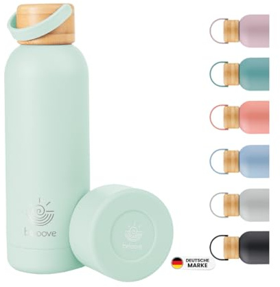 beloove® Trinkflasche Edelstahl 500ml – Für Kohlensäure geeignet, 100 % auslaufsicher, spülmaschinenfest, BPA-frei, Thermoflasche doppelwandig – hält 12h heiß & 24h kalt