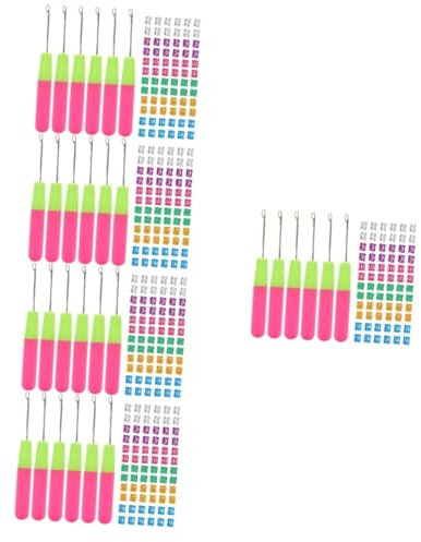 EXCEART 530 Piezas Trenza De Ganchillo Aguja De Gancho Para Rastas Agujas De Hilo Rastas De Gancho De Pelo Para Trenzas Para Niñas Pentagrama Aguja De Coser Abdominales