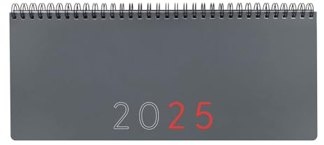 Finocam - Agenda + note settimanali vista 2025 vista settimanale, con note gennaio 2025 - dicembre 2025 (12 mesi) grigio catalano