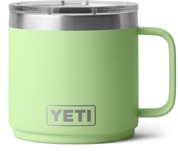 YETI Rambler 14 oz Stackable Mug, Vacuum Insulated, Stainless Steel with MagSlider Lid, Key Lime