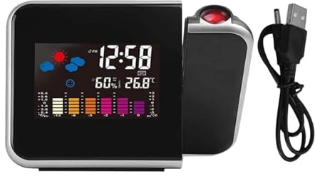 Reloj de proyección para techo de dormitorio, reloj despertador con proyector,Reloj proyector para techo de dormitorio | Despertador con proyector de reloj de techo de proyección para dormitorio