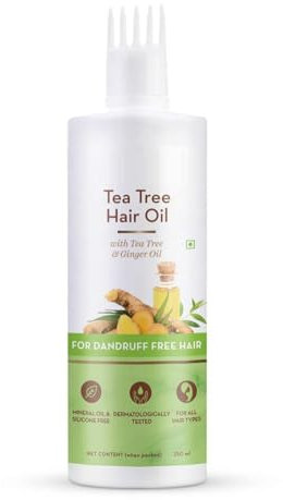 Te.a Tree Anti-Dandruff Hair Oil for Dandruff-Free Hair Using Tea Tree Oil and Ginger- 250ml (Pack Of 1)