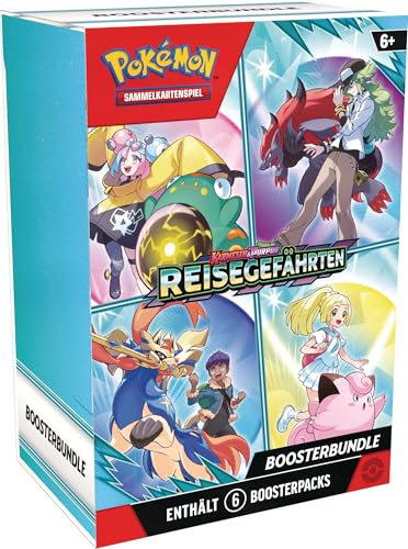Pokémon-Sammelkartenspiel: Boosterbundle Karmesin & Purpur – Reisegefährten (6 Boosterpacks)