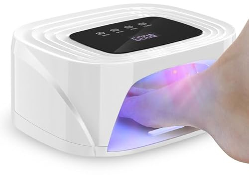 PUPCA Dispositivo laser senza fili del fungo delle unghie, approvato dalla FDA, 12 x 470 nm, luce blu e 24 x 650 nm, trattamento anti-fungo delle unghie, sessioni regolabili di 3/5/7/10 minuti
