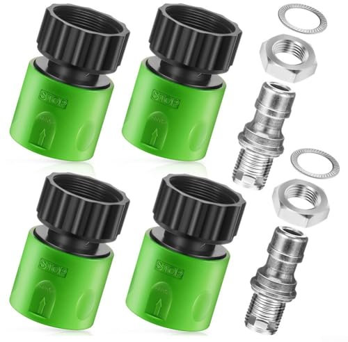 Bebykilemi Kit de lavage pour tondeuse à gazon autoportée, débroussailleuse, souffleuse à neige avec 4 connecteurs rapides, 2 buses en acier, 2 lames en acier inoxydable, écrous