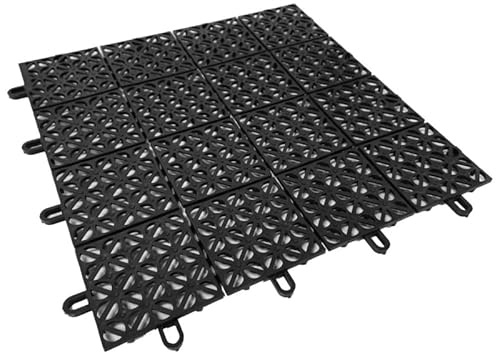 Ezooza MultiFlex - 11 dalles de drainage flexibles pour l'extérieur (1 m²), 30 x 30 cm, plastique recyclé, couleur anthracite