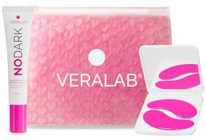 Veralab No Dark, Siero Contorno Occhi all'Acido Ialuronico Anti-Occhiaie e Aloni Scuri + Pochette
