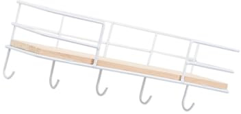 ELAYARD Mensola Decorativa da Parete in Battuto con Ganci Organizer Appendere Multifunzione per Soggiorno Camera e Ufficio Supporto Portaoggetti Stabile per Chiavi e Accessori