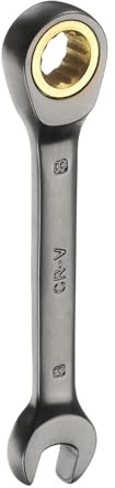 QUARKZMAN Llave De Trinquete Corta 8mm Métrica De Extremo Cuadrado Y Abierto Acero Cr-Mo 12 Puntos 72 Dientes Llave Combinada Para Reparación De Auto Y Mantenimiento De Maquinaria