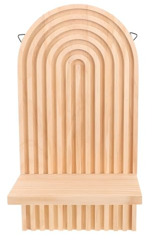 jojofuny Applique Murale en Bois Naturel pour Bougie Conique Bougeoir Mural Rustique Compact pour Décoration Intérieure Support Polyvalent pour Aromathérapie Salon et Petit Espace 1