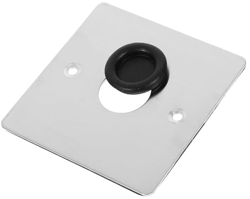 HOMSFOU Placa de Pared Metálica con Cubierta Ciega para Salida de Cable Diseño Moderno Inoxidable Fácil Instalación para Enchufes y Paredes Protección Segura y Estética para Interiores