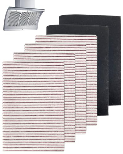 Bettinay 6 Pcs Kitchen Extractor Fan Filters, Universal Cooker Hood Filter Paper for Most Type Cooker Hood