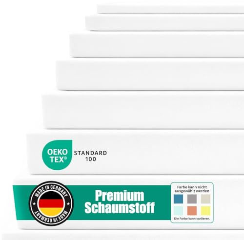 Goliez Matratzenverlängerung aus Schaumstoff RG25/44 – Matratzenkeil & Bettlückenfüller – Zusätzliche Matratze, passgenau zuschneidbar – Made in Germany (20x20x200cm, Mittel Fest RG25/44)