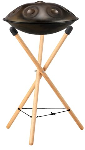 Handpan Trommelständer, tragbar, aus Holz, rutschfest, höhenverstellbar | Halterung für Schlagzeug, sicher für kreative
