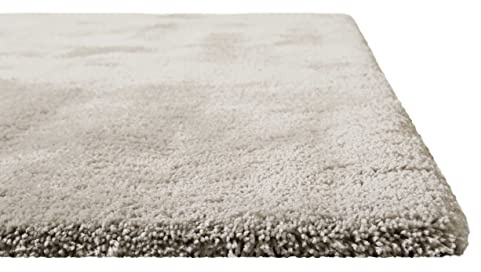 Homie Living Pisa Hochflorteppich, 70 x 140 cm, Creme beige | Hochflor Teppich Uni, Modern, weich, flauschig, kuschelig, Für Wohnzimmer Schlafzimmer