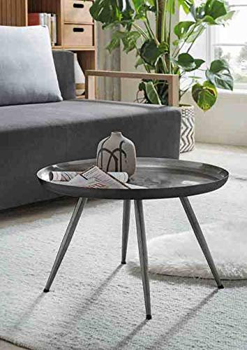 Concept Glas (86) Beistelltisch Ø 61cm Blumentisch Wohnzimmertisch Stahl verzinkt anthrazit
