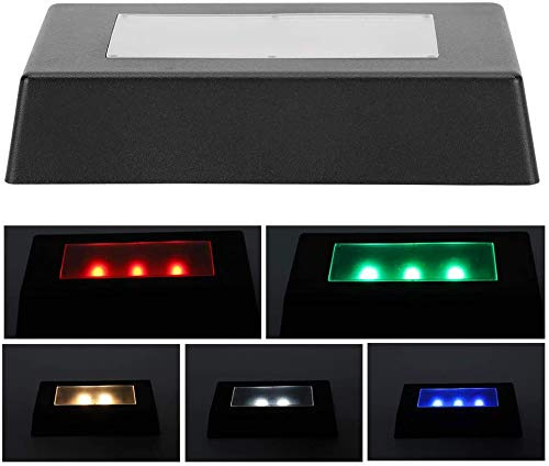 Atyhao LED Display Base, Colorful LED Light Crystal Display Stand Base with USB Cable for 3D Crystal Glass Art Statues Decorative Lighted Platform for Home Decor