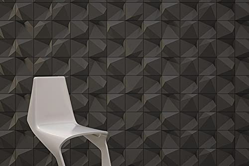 AS Country Stone | Wandverkleidung 3D Wand, 3D Wandpaneele, 3D Wanddeko, 3D Look für Innenbereich, Geschäftsräume | Penta Schwarz