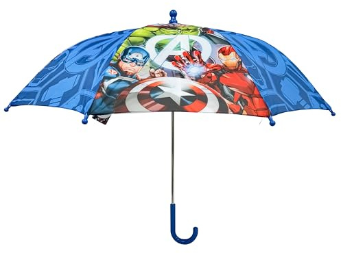 HOVUK Parapluie classique pour enfants, coupe-vent, 8 panneaux, motifs de personnages mixtes, parapluies à baldaquin, parapluies pour garçons de 3 à 7 ans, Avengers, S