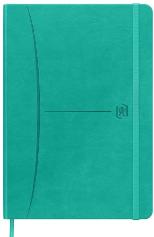 Oxford Notizbuch A5 punktkariert, Signature, 208 Seiten, Hardcover mit Kunstleder, türkis, 1 Stück