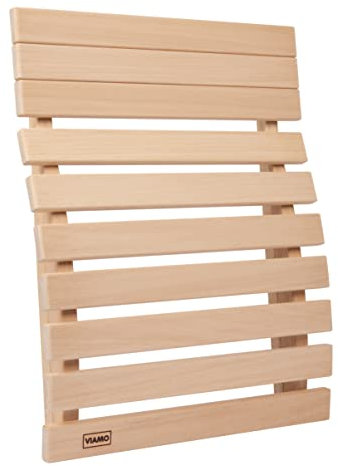 VIAMO® Sauna Rückenlehne aus Abachiholz 49,5 x 39,5 cm…