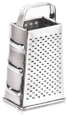 Nobel 9'' Inches Grater 4-Sided Cheese, Garlic, Lemon, Vegetable Zester, Slicer Grater for Kitchen- Hand Held