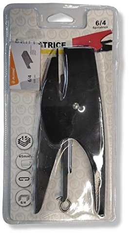 Spillatrici spillatrice manuale a pinza con 1000 punti in omaggio misura 6/4 compatibile con 130/E (Nero)