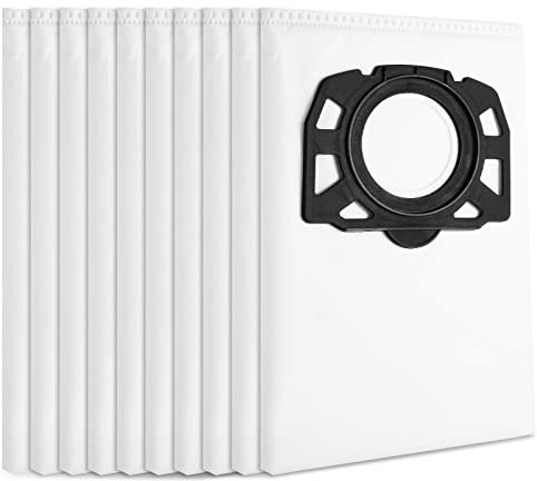 HT TopHinon 10 Stück Staubsaugerbeutel für Kärcher 2.863-006.0, Vliesfilterbeutel Staubbeutel WD4 WD5 WD6 WD5P WD6P Premium MV4 MV5 MV6 Filtertüten, passgenau für Kärcher Nass & Trockensauger