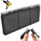 QINERSAW 20er Set 8,6 Meter Kunststoff Vogelabwehr Taubenschutz Katzen Spikes Taubenabwehr Balkon Vogelschutz Katzenabwehr Spikes Taubenspikes Vogel Spikes Schwarz 43x4cmx3,3cm 3-reihig