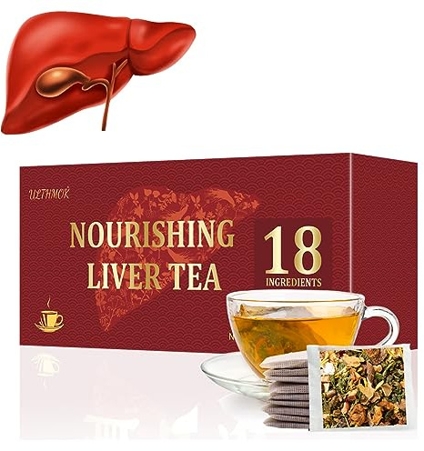Premium Liver Detox Tea,30 Tea Bags /5.3 Oz, Nourishing Liver with 18 Natural Herb Ingredients, Traditional Chinese Liver Cleanse Tea, for Liver Detox & Liver Protection Hebal Chinese Tea 排毒茶.