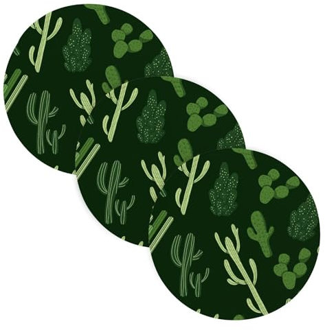 3 Pcs Trivet Runner for Hot Dishes 15in Cotton Thread Weave Cooking Potholder Set Holder for Stove Protecting Table Mexican Western Cactus Desert