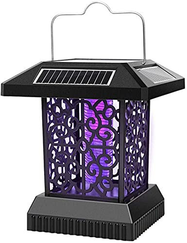 Lámpara Solar para Matar Mosquitos, lámpara antimosquitos eléctrica Recargable antimosquitos con Panel Solar Lámpara USB usada para Exteriores e Interiores (1) (1)