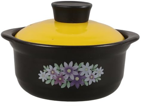 ABOOFAN Cazuela de Barro para Cocina Olla para Guisos sin Revestimiento Elegante con Doble Asa Ideal para Todo Tipo de Guisos