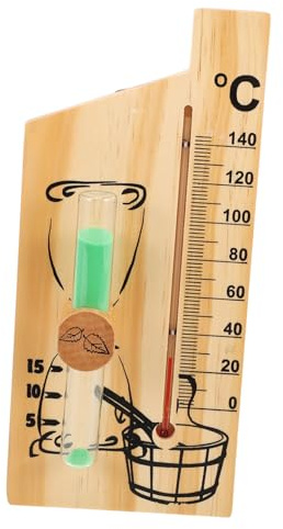 Parliky Sauna Sanduhr mit 15 Minuten Timer Leichtes Design und Glatte Oberfläche Wandmontage für Sauna zur Einfachen Zeitmessung