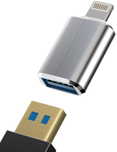 Adattatore USB a per Lightning per iPhone14 13 12 Pro max OTG 3.0 cavo Lettore Schede USB-A Chiavetta Esterna Tastiera Mouse Macchina Fotografica per Apple MFi Certified Foto Trasferire Dati per iPad