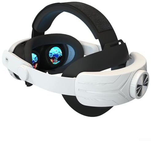 Correa para la cabeza, ajustable para reemplazo de correa ELITE, para META para VR, correa de cabeza de ajuste de realidad virtual, accesorio esencial para juegos de realidad virtual (blanco y negro)